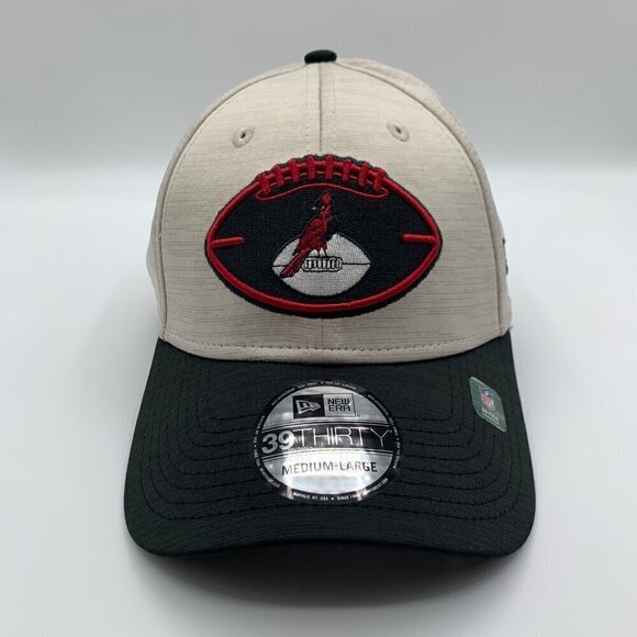 Arizona Cardinals Retro Beige Black New Era 39Thirty Stretch Fitted Hat M/L New - Picture 2 of 5